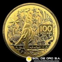 AUSTRALIA - 100 DOLLARS, 2021 - ESCUDO DE ARMAS - ELIZABETH II - MONEDA DE ORO