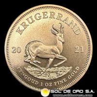 SUDAFRICA - KRUGERRAND, 2021 - MONEDA DE ORO