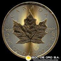 CANADA - HOJA DE MAPPLE 1 oz., 50 DOLLARS, 2022 - MONEDA DE ORO 999.9