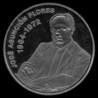 NUMIS - PARAGUAY - 1 GUARANI, 2022 - 50 ANIVERSARIO DEL FALLECIMIENTO DE JOSE ASUNCION FLORES - MONEDA DE PLATA