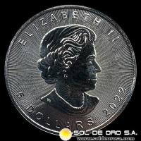 CANADA - 5 DOLLARS, 2022 - ELIZABETH II - ONZA DE PLATA