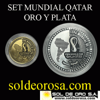 SIN STOCK - ILUSTRACION - MONEDAS DEL PARAGUAY - 1 GUARANI y 1.500 GUARANIES - 2021 - MUNDIAL DE FUTBOL QATAR 2022 - MONEDA CONMEMORATIVA