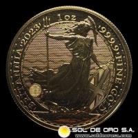 INGLATERRA - 100 POUNDS, 2023 - MONEDA DE ORO