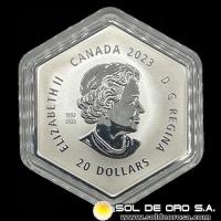 CANADA - 20 DOLLARS, 2023 - SNOWFLAKE - MONEDA DE PLATA