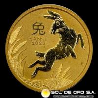 AUSTRALIA - YEAR OF THE RABBIT - 1/2 oz., 50 DOLLARS - 2023 - MONEDA DE ORO