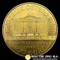 AUSTRIA - REPUBLIK OSTERREICH - 100 EURO, 2023 - MONEDA DE ORO