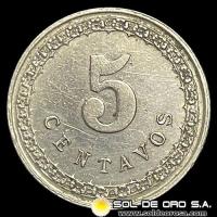 NUMIS - MONEDAS DEL PARAGUAY - 5 CENTAVOS - 1908 - MONEDA DE COBRE Y NIQUEL