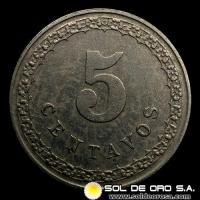 NUMIS - MONEDAS DEL PARAGUAY - 5 CENTAVOS, 1908 - MONEDA DE COBRE Y NIQUEL