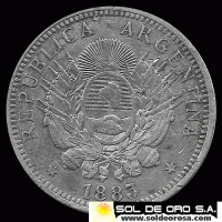 NA1 - ARGENTINA - 50 CENTAVOS, 1883 - MONEDA DE PLATA