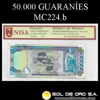 NUMIS - BILLETES DEL PARAGUAY - 1981 - CINCUENTA MIL GUARANIES (MC224.b) - FIRMAS: RUBEN FALCON - JOSE ENRIQUE PAEZ - BANCO CENTRAL DEL PARAGUAY    
