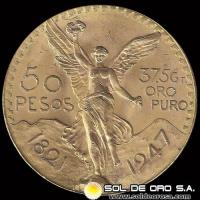 MEXICO - 50 PESOS, 1947 - MONEDA DE ORO