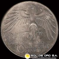 NA1 - ALEMANIA - 10 MARK - 1972.d - Series: Munich Olympics - MONEDA DE PLATA 