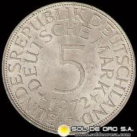 NA1 - ALEMANIA - 5 MARK - 1972 - MONEDA DE PLATA