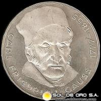 NA1 - ALEMANIA - 5 MARK - 1977 - Subject: 200th Anniversary - Birth of Carl Friedrich Gauss - MONEDA DE PLATA