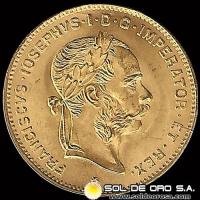 AUSTRIA / IMPERIVM AVSTRIACVM - 8 FLORINES / 20 FRANCOS 