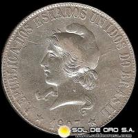 NA2 - BRASIL - 2.000 REIS - 1907 - MONEDA DE PLATA