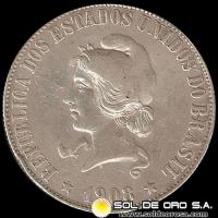 NA2 - BRASIL - 2.000 REIS - 1908 - MONEDA DE PLATA