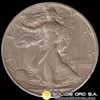 NA3 - ESTADOS UNIDOS - UNITED STATES - WALKING LIBERTY HALF DOLLAR, 1944 - MONEDA DE PLATA