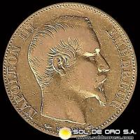 FRANCIA - EMPIRE FRANCAIS - 20 FRANCOS, 1854 - MONEDA DE ORO