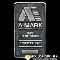 A-MARK - 10 OUNCES - BARRA DE PLATA PURA