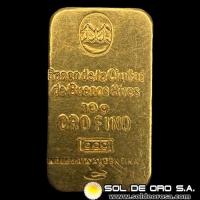 BANCO DE LA CIUDAD DE BUENOS AIRES - BARRA DE 10 GRAMOS - ORO 999 - INDUSTRIA ARGENTINA