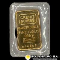 CREDIT SUISSE - QUARTER OUNCE - BARRA DE ORO 24K