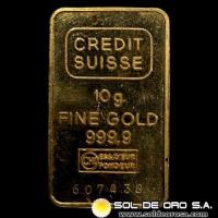 CREDIT SUISSE - 10 GRAMOS - BARRA DE ORO 24K