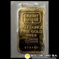 CREDIT SUISSE - HALF OUNCE - BARRA DE ORO 24K