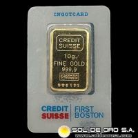 CREDIT SUISSE - 10 GRAMOS - BARRA DE ORO 24K