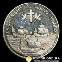 NUMIS - CRISTIANISMO AL NUEVO MUNDO - CRISTOBAL COLON - 2 OUNCES - MEDALLA DE PLATA PURA
