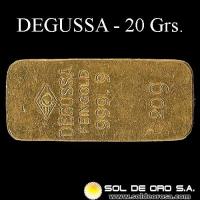 DEGUSSA - 20 GRAMOS - FEINGOLD - BARRA DE ORO 24K