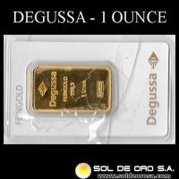 DEGUSSA - 1 OUNCE - BARRA DE ORO 24K