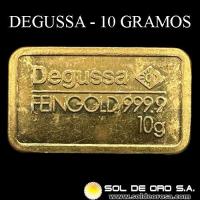 DEGUSSA - 10 GRAMOS - FEINGOLD - BARRA DE ORO 999