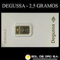 DEGUSSA - 2,5 GRAMOS - FEINGOLD - BARRA DE ORO 24K