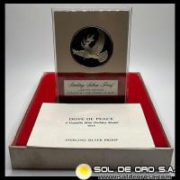 ESTADOS UNIDOS DE AMERICA - DOVE OF PEACE - THE FRANKLIN MINT - MEDALLA DE PLATA 925