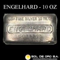 ENGELHARD - 10 OUNCES - BARRA DE PLATA 999