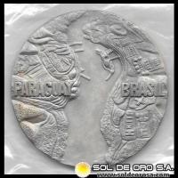 NUMIS - MEDALLAS DEL PARAGUAY - ITAIPU BINACIONAL - DESVIO RIO PARANA - 20 DE OCTUBRE DE 1978 - MEDALLA DE PLATA