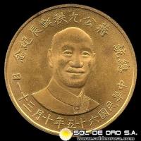 TAIWAN - 90th BIRTHDAY OF CHIANG KAI-SHEK - MEDALLA DE ORO