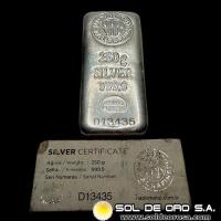 NADIR METALS - 250 GRAMOS - BARRA DE PLATA 999