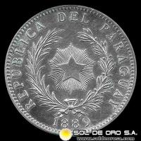 NUMIS - MONEDAS DEL PARAGUAY - 1 PESO, 1889 - PATACON - MONEDA DE PLATA