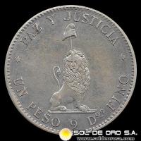 	REPUBLICA DEL PARAGUAY - 1 PESO, 1889 - PATACON - PRIMERA MONEDA DE PLATA DEL PARAGUAY