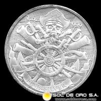 ONZAS DE PLATA PURA - PIRATES - 1 OUNCE