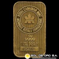 ROYAL CANADIAN MINT - 1 OUNCE - BARRA DE ORO 24K