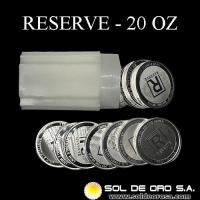 SCOTTSDALE MINT - RESERVE - TUBO DE 20 ONZAS DE PLATA