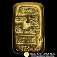 RODHIO - 100 GRAMOS - BARRA DE ORO 24K