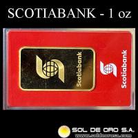 SCOTIABANK - VALCAMBI SUISSE - 1 OUNCE - BARRA DE ORO 24K