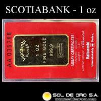 SCOTIABANK - 1 OUNCE - BARRA DE ORO 24K