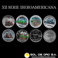 XII SERIE IBEROAMERICANA - TRENES HISTORICOS - 2020 - MONEDAS DE PLATA