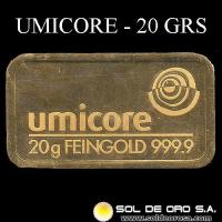 UMICORE AG & CO - 20 GRAMOS - BARRA DE ORO 999