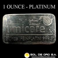 UMICORE AG & CO - 1 OUNCE - BARRA DE PLATINO